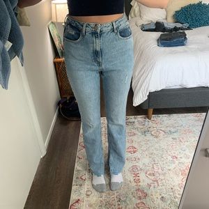 Flared slim fit jeans